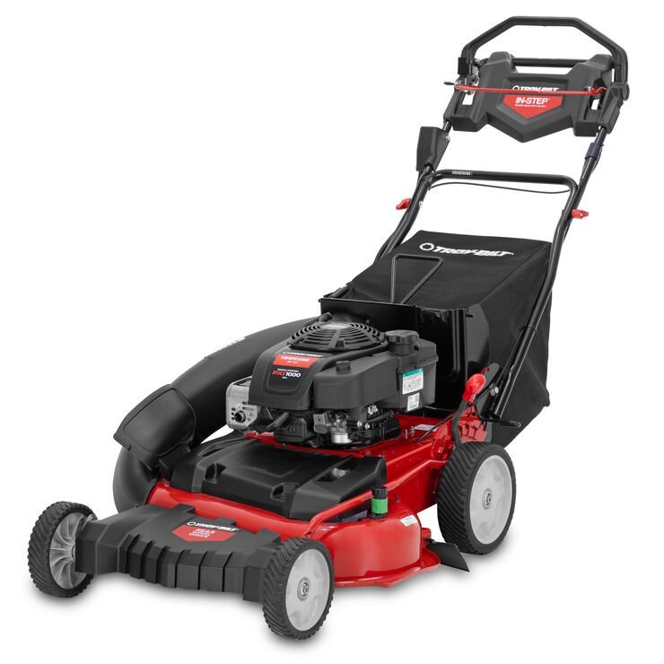 Troy-Bilt TBWC28T 28-Inch 3-in-1 Self-Propelled RWD Gas Lawn Mower — 195cc OHV, InStep Variable Speed
