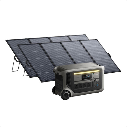 F3000, 3600W 3072Wh Power Station with 2X 400W Solar Panel