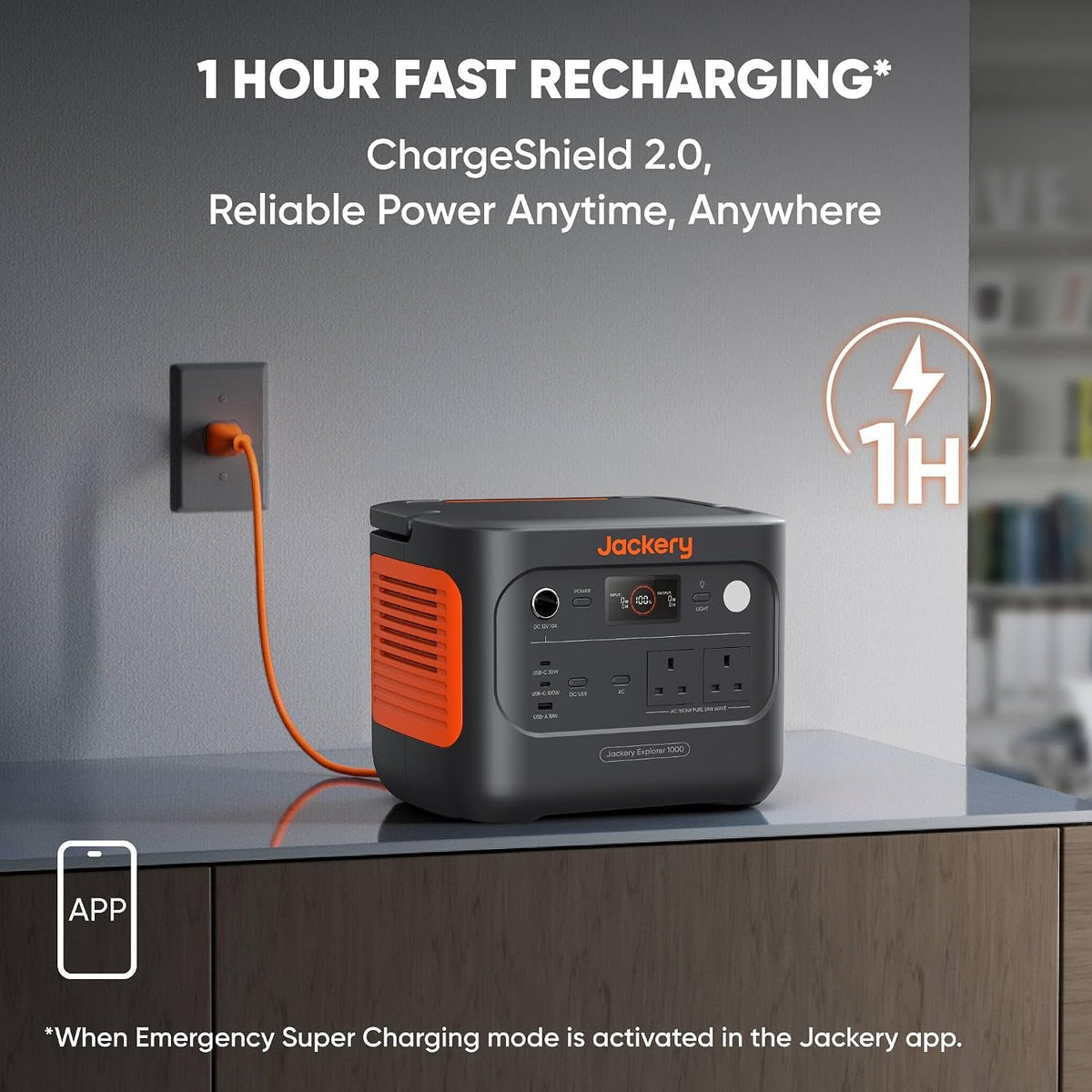 Explorer 1000V2 Portable Power Station with 5M Extension Cable