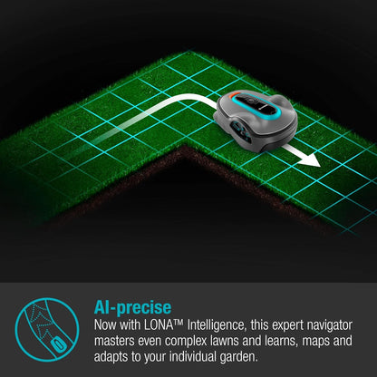 Smart SILENO Life 1000 M² Robot Lawnmower Set: Innovative LONA AI Technology, Controlled via App, Sensorcontrol, for Slopes up to 35%, Incl. Smart Gateway, EN Version, UK Plug (19702-68)