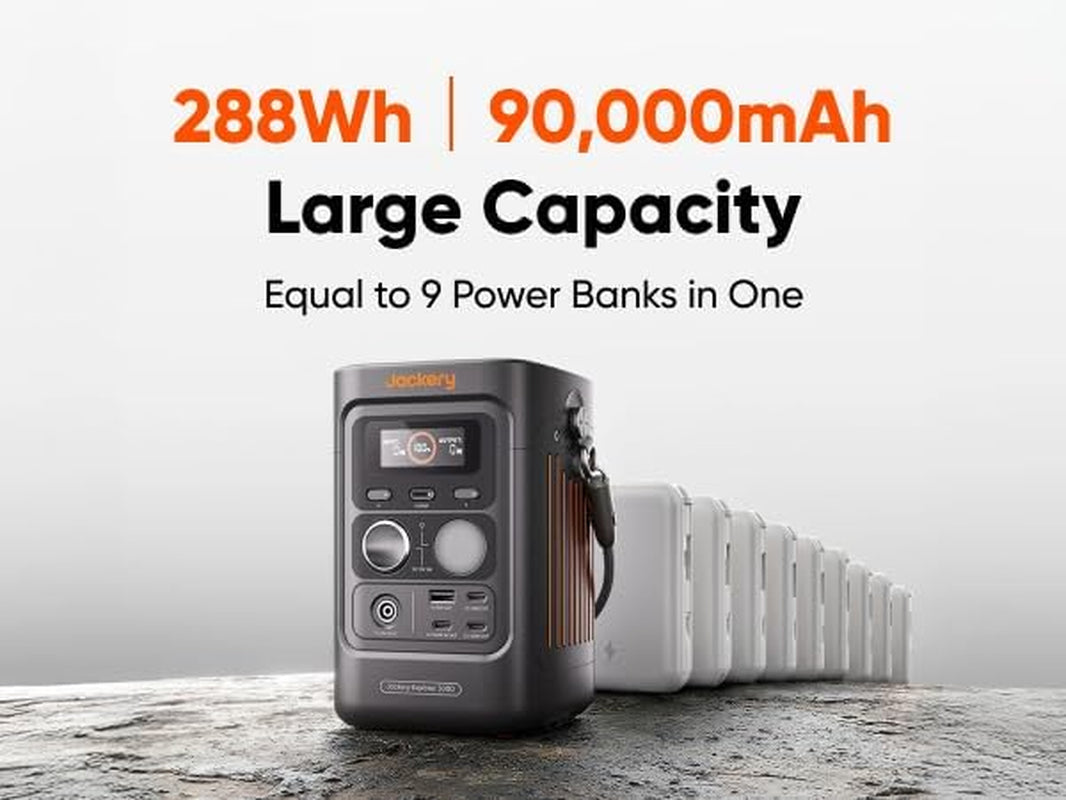 Explorer 300D Power Bank, 288Wh Lifepo4 Portable Power Station