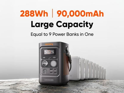 Explorer 300D Power Bank, 288Wh Lifepo4 Portable Power Station