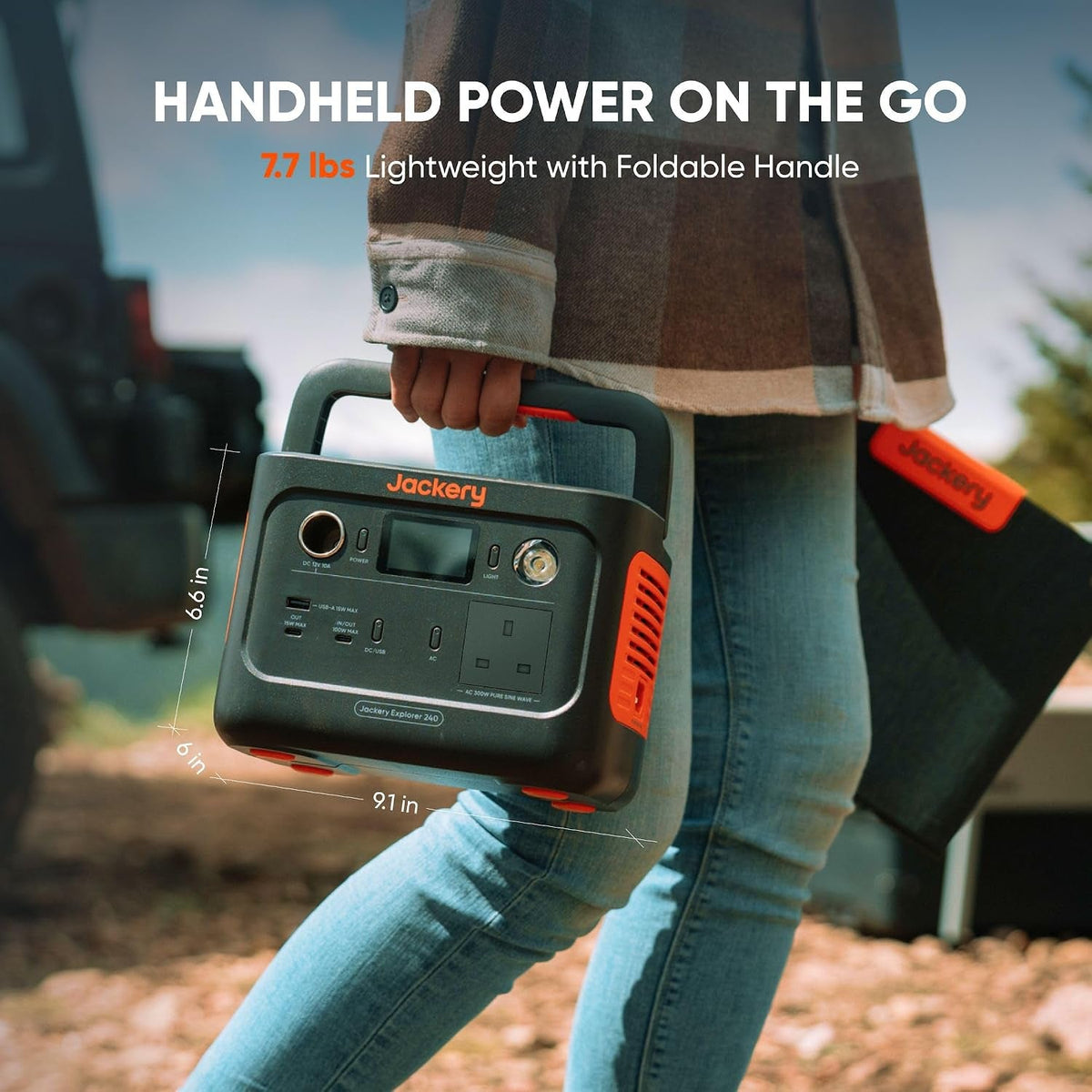 Explorer 240 V2, 256Wh Power Station with DC8020 to USB-C Adapter