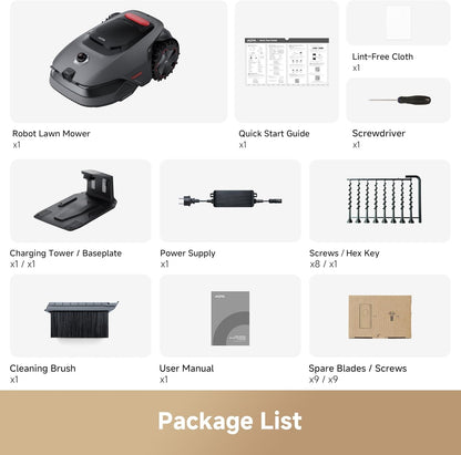 Lidax Ultra 800 Robot Lawnmower without Boundary, Recommended 800 ㎡, Ai-Assisted Auto Mapping, U-Shape Path Planning, Dual-Vision Obstacle Avoidance, Edge Cutting, Complex Terrain, App Control