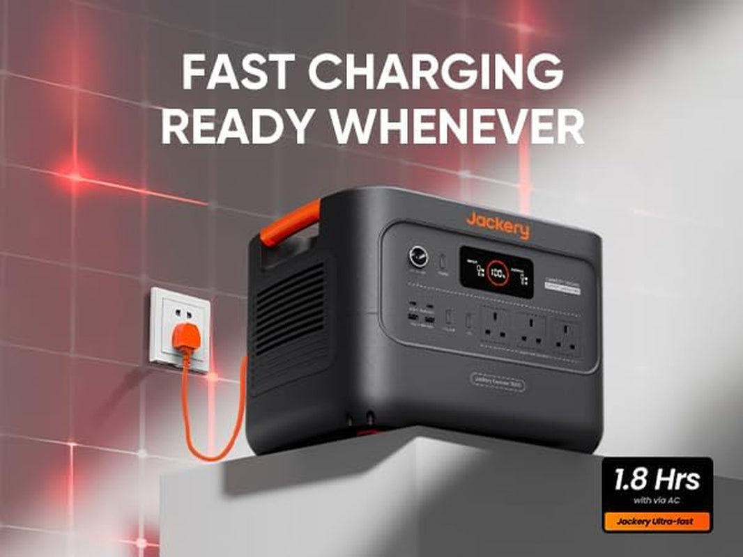 3000 V2, 3Kwh Lifepo4 Portable Power Station with 200W Solar Panel