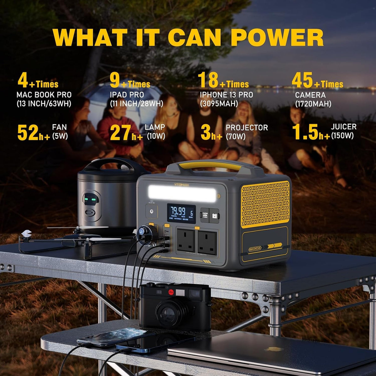 Jump 600X Portable Power Station 299Wh Lifepo4 Battery, 60W USB-C