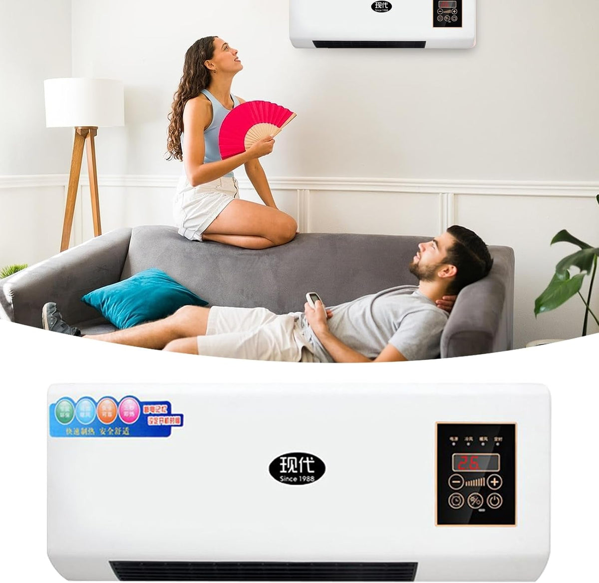 Ductless Air Conditioner, Split Function with Remote Control | Muffler for Motorhome and Small Room