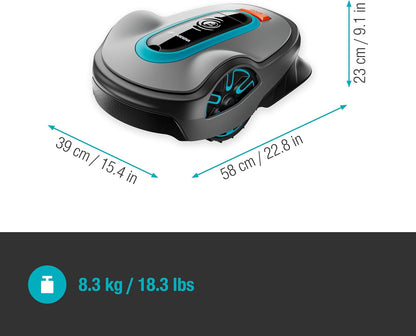 Smart SILENO Life 1000 M² Robot Lawnmower Set: Innovative LONA AI Technology, Controlled via App, Sensorcontrol, for Slopes up to 35%, Incl. Smart Gateway, EN Version, UK Plug (19702-68)