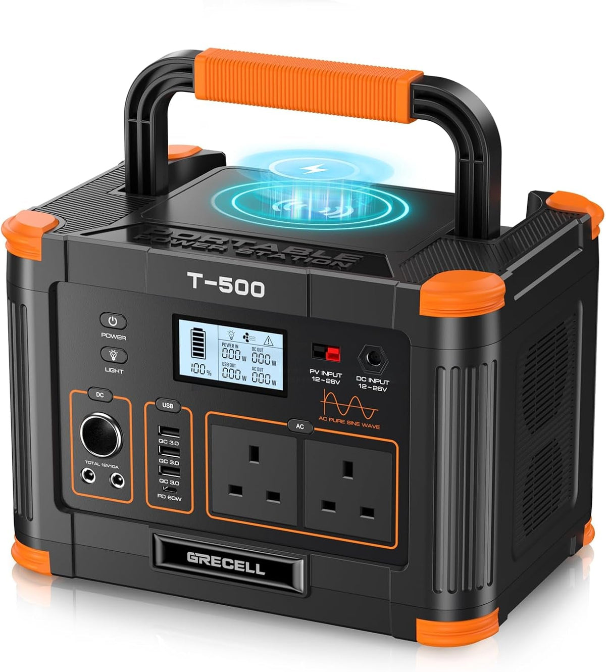 Portable Power Station 500W,  519Wh Outdoor Solar Generator