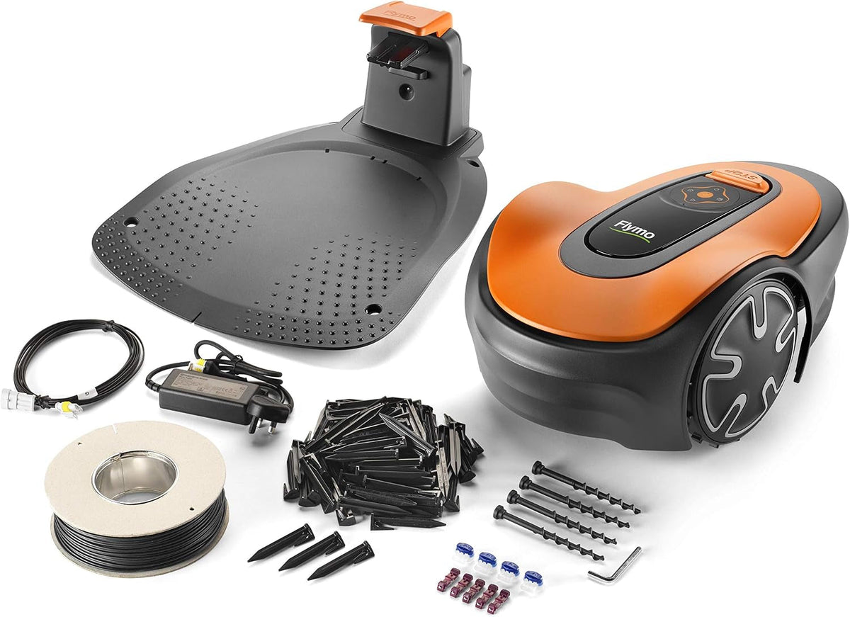 Easilife 250 GO Robotic Lawn Mower - Cuts up to 250 Sq M, Ultra Quiet Mowing & FLY077 Robotic Winter Protection Box for 1200R and Easilife - 597657201