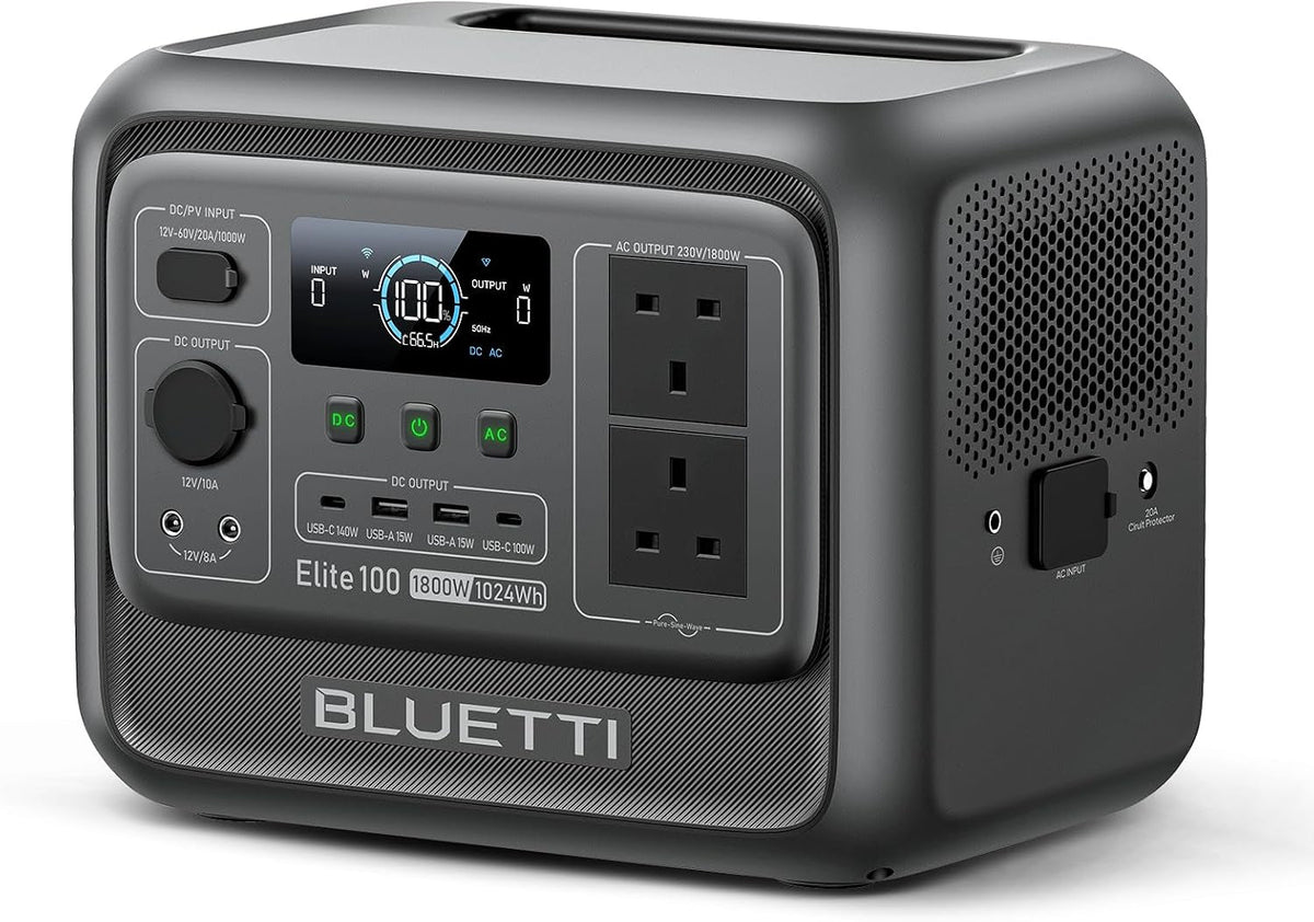 Elite 100 V2 Portable Power Station 1800W 1024Wh for Camping Outage