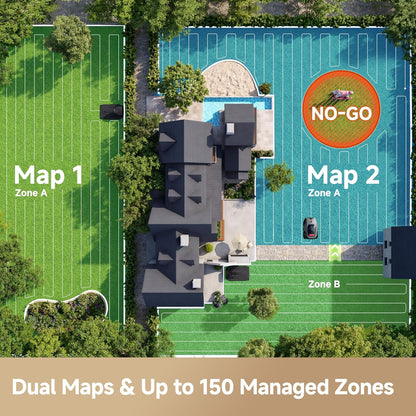 Lidax Ultra 800 Robot Lawnmower without Boundary, Recommended 800 ㎡, Ai-Assisted Auto Mapping, U-Shape Path Planning, Dual-Vision Obstacle Avoidance, Edge Cutting, Complex Terrain, App Control