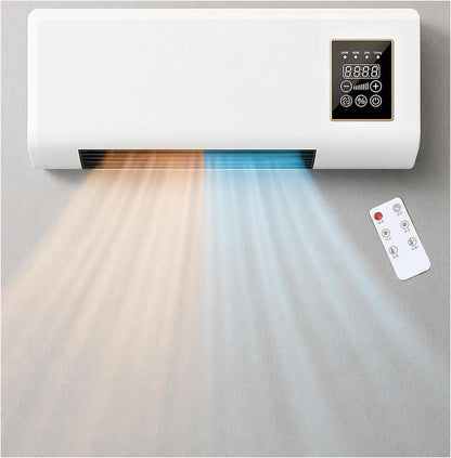 3-In-1 Ductless Portable Split Air Conditioner with Remote, Cool & Heat Fan | Wall Mounted, No Window, 42Db Quiet Operation, 24H Timer & Remote, 14000 BTU Bladeless Cool Heat Dehumidifier Fan