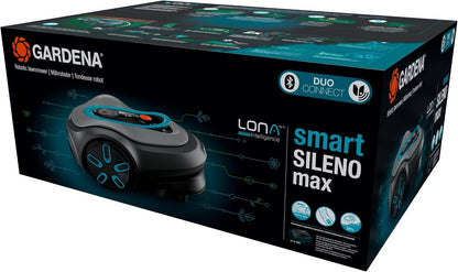 Smart SILENO Max 800 M² Robotic Lawnmower, for Lawns up to 800 M², LONA Intelligence, Trim-To-Edge, Duoconnect, Quiet Operation, Intelligent Mower with App Control, UK Plug (19901-28)