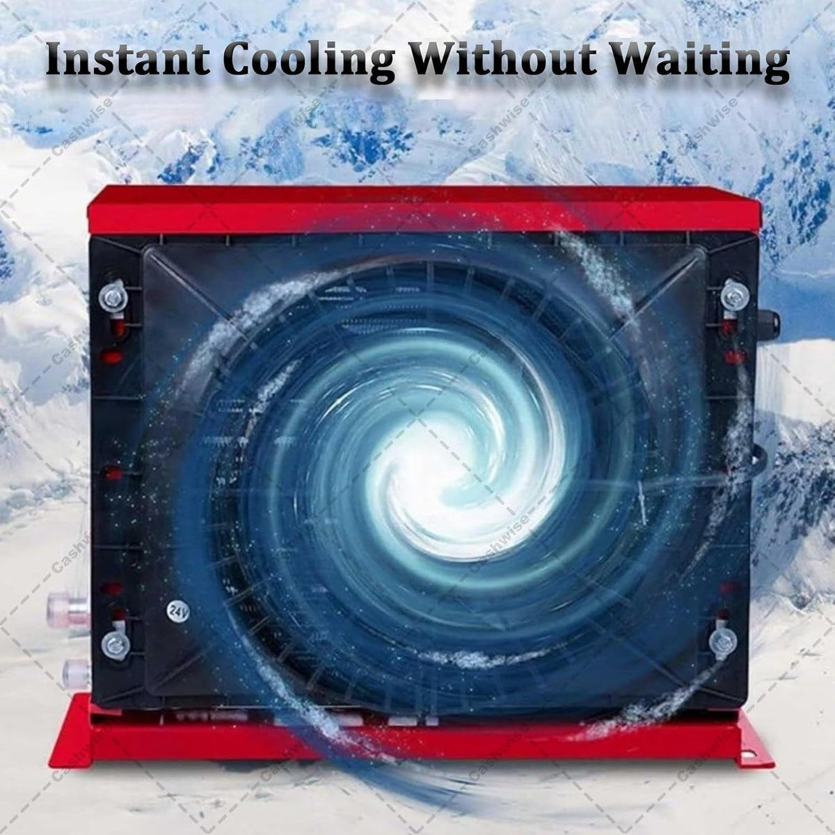 Truck Cab Air Conditioner Split, 11000 BTU Cooling Rapidly Split AC Air Conditioner, 12V/24V Air Conditioner for Semi Trucks Car Bus RV Caravan Black-24V