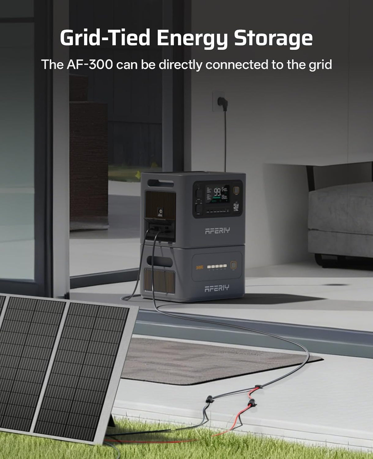 3000W 2048Wh Expandable Portable Power Station, Max 10240Wh Capacity, 1.5H Fast Charge, PD 140W, <10Ms UPS Backup, App Control, Solar Generator for Caravans, Camping & Home, 7-Year Wa-Rranty