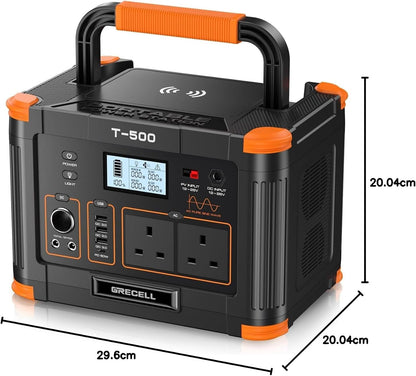 Portable Power Station 500W,  519Wh Outdoor Solar Generator