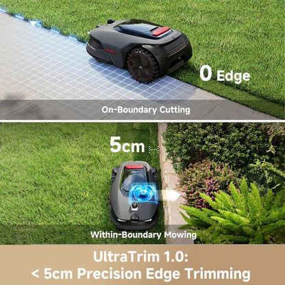 Lidax Ultra 800 Robot Lawnmower without Boundary, Recommended 800 ㎡, Ai-Assisted Auto Mapping, U-Shape Path Planning, Dual-Vision Obstacle Avoidance, Edge Cutting, Complex Terrain, App Control