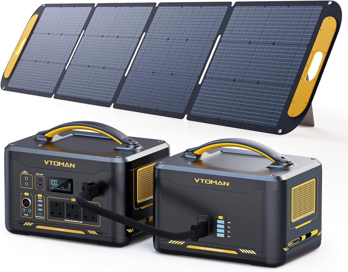 2956Wh Portable Power Station with Extra Battery & 200W Solar Panel
