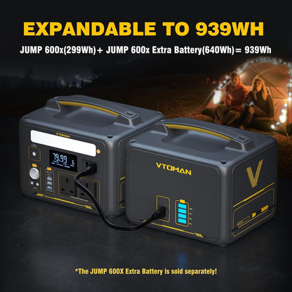 Jump 600X Portable Power Station 299Wh Lifepo4 Battery, 60W USB-C