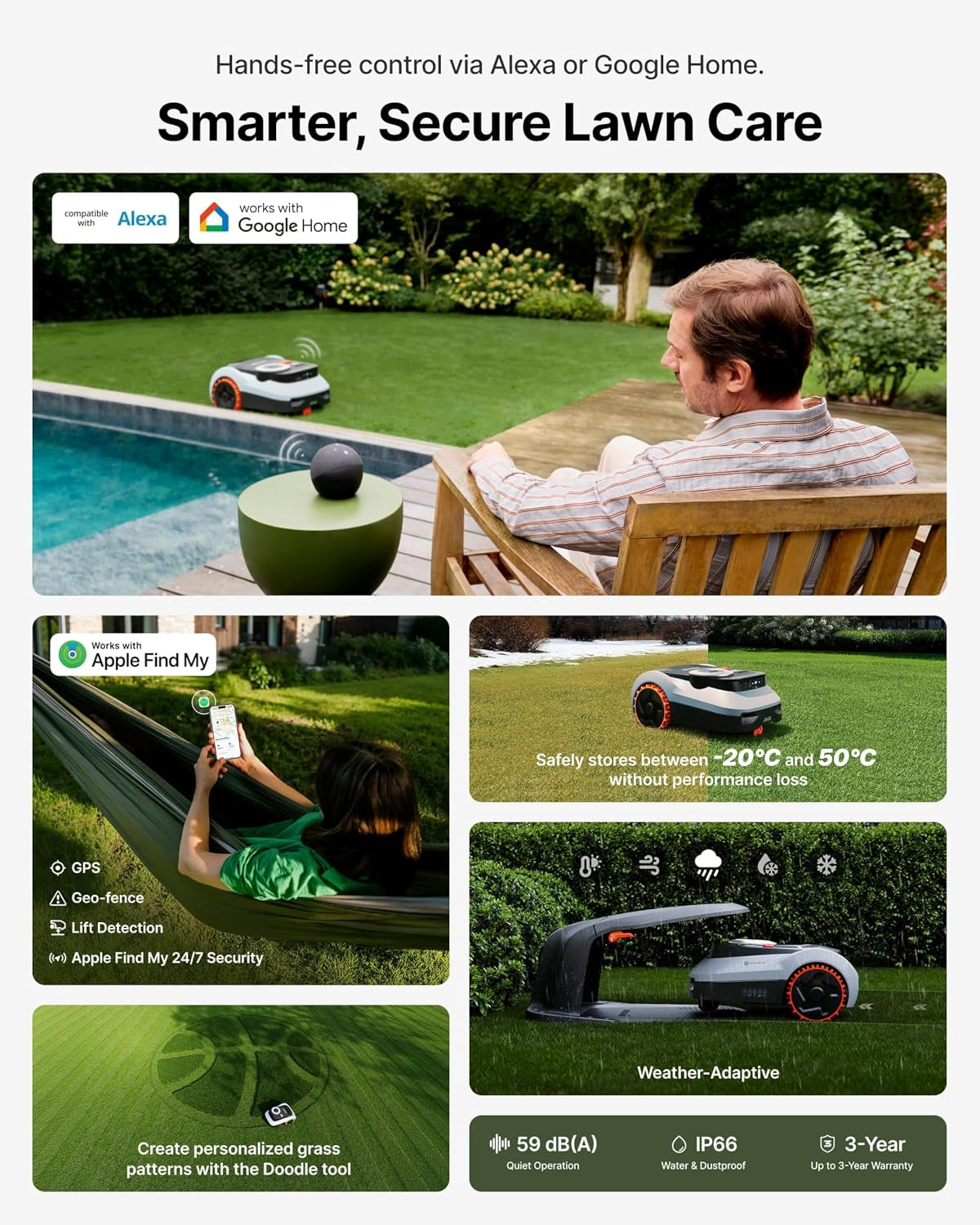 Segway  I210 Lidar Pro Robotic Lawn Mower with Garage M for 1000 M²