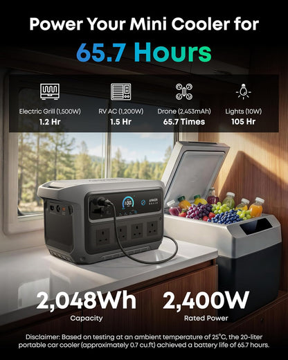 SOLIX C2000 Gen 2 with AC Charging Cable, 2400W 2048Wh Power Station