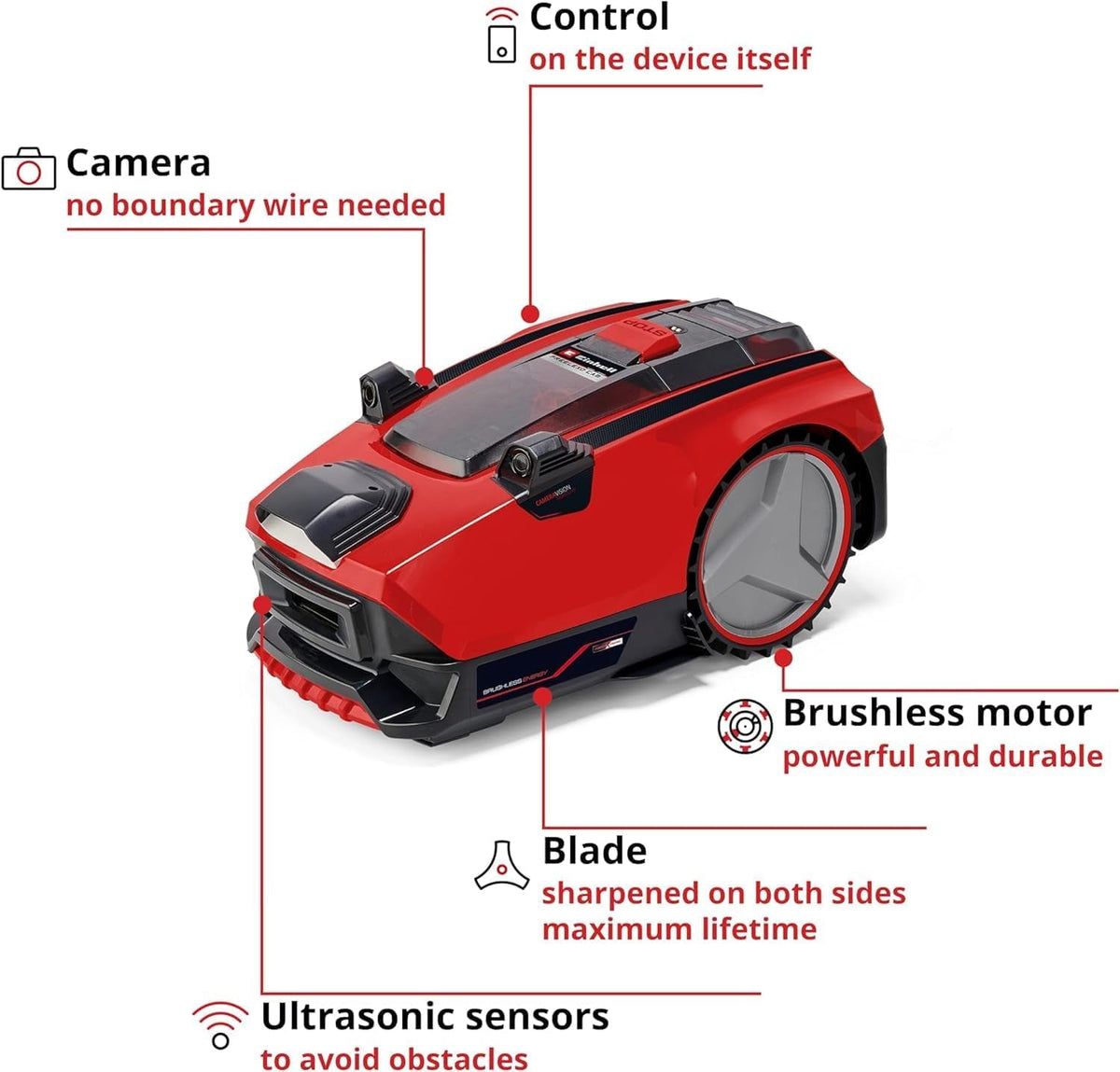 Robot Lawnmower 18V PXC, Integrated Camera Detects Mowing Area