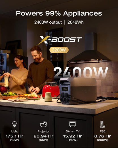 ECOFLOW DELTA 3 Max Power Station, 2048Wh with 220W Solar Panel