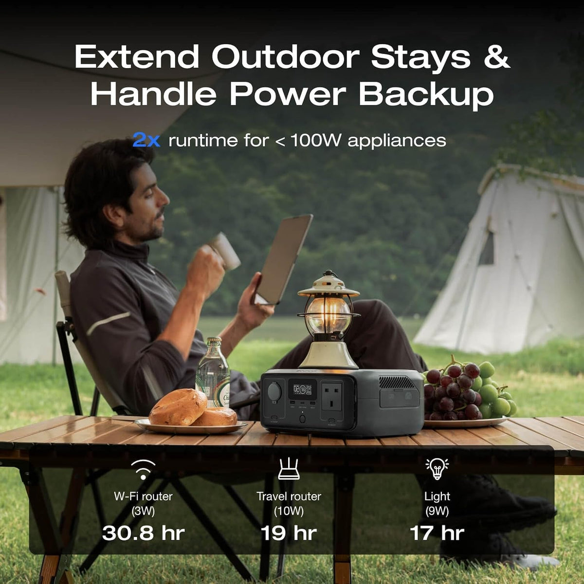Portable Power Station RIVER 3, 245Wh LFP Battery