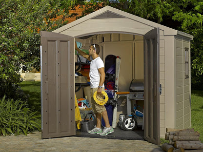 Factor 8 X 6 Ft Outdoor Storage Shed, Beige/Brown