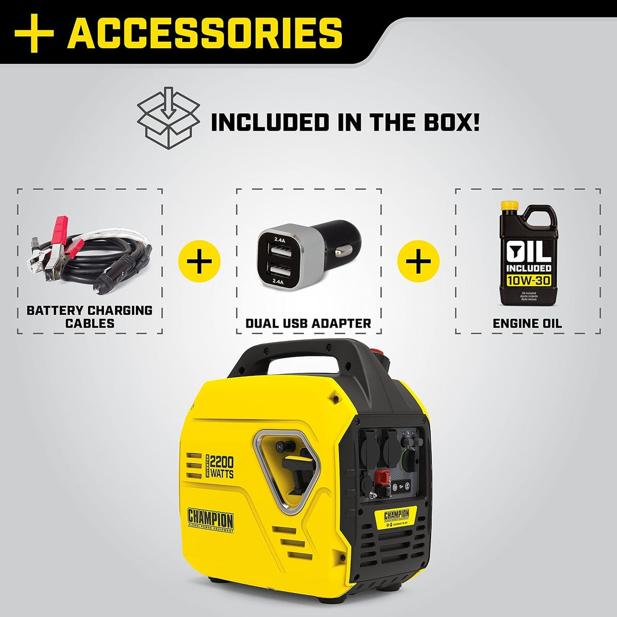 Portable Inverter Generator - 2200 Watt Petrol