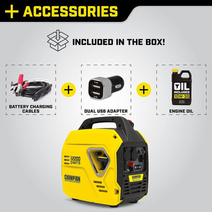 Portable Inverter Generator - 2200 Watt Petrol