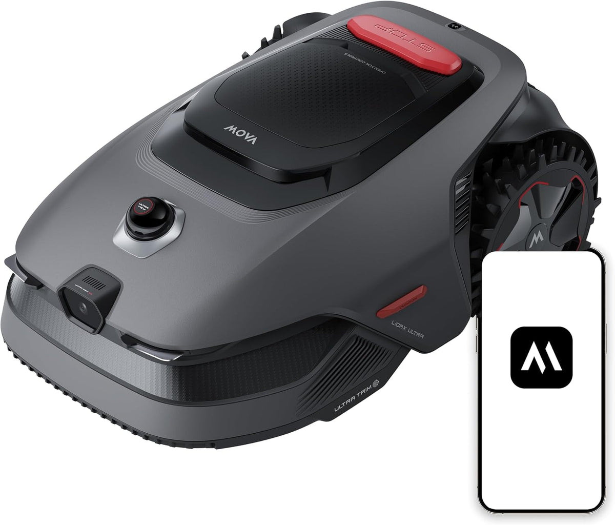 Lidax Ultra 800 Robot Lawnmower without Boundary, Recommended 800 ㎡, Ai-Assisted Auto Mapping, U-Shape Path Planning, Dual-Vision Obstacle Avoidance, Edge Cutting, Complex Terrain, App Control