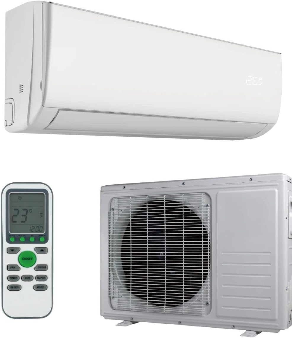24000 BTU Air Conditioner Wall Split Dehumidifier Heater Air Purifier with Heat Pump Remote Control 7 Kw A++ Rating