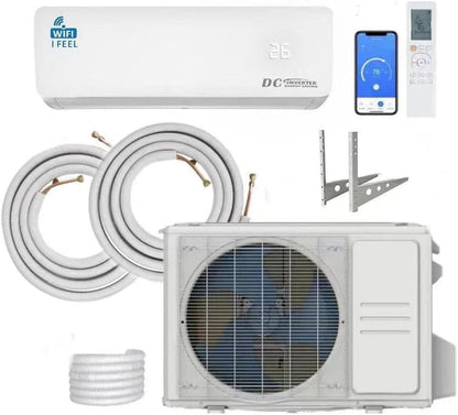 12000 BTU Air Conditioner Wall Split Wi Fi 5 in 1 Air Cooler Heater Dehumidifier Air Purifier Fan with Heat Pump Remote Control 3.4 Kw A++ Rating 2 Pipes and Installation Kit Included New