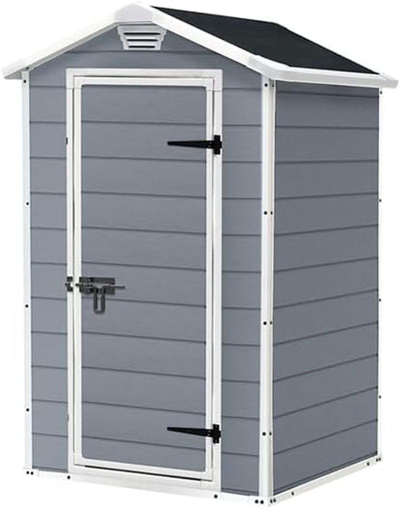 Manor Outdoor Garden Storage Shed, Grey, 4 X 3 Ft