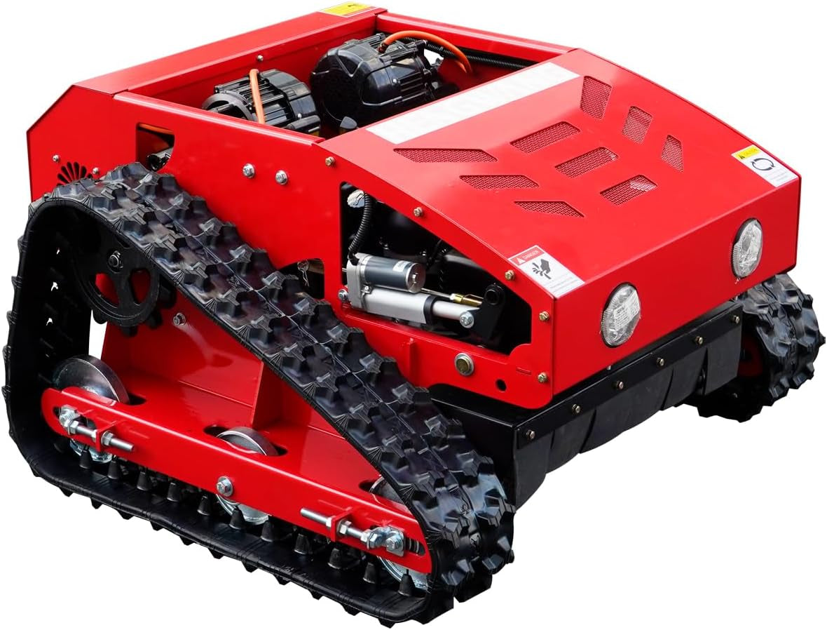 Remote-Controlled Lawnmower, 9Hp Hybrid Tracked Robotic Lawnmower, 55Cm Cutting Width, Remotely Adjustable Cutting Height, All-Terrain Self-Charging Operation, Suitable for Various Scenarios