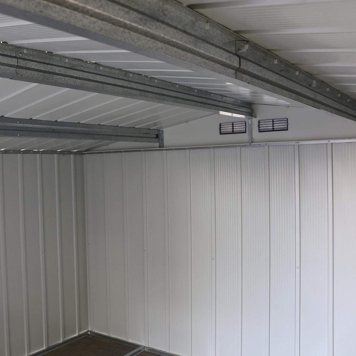 ECO 10 X 8 (7.80 M2) Metal Garden Storage Shed, Hot-Dipped Galvanized Metal Shed, Tool Storage Shed, Strong Reinforced Roof Structure, Maintenance-Free Metal Shed, Anthracite