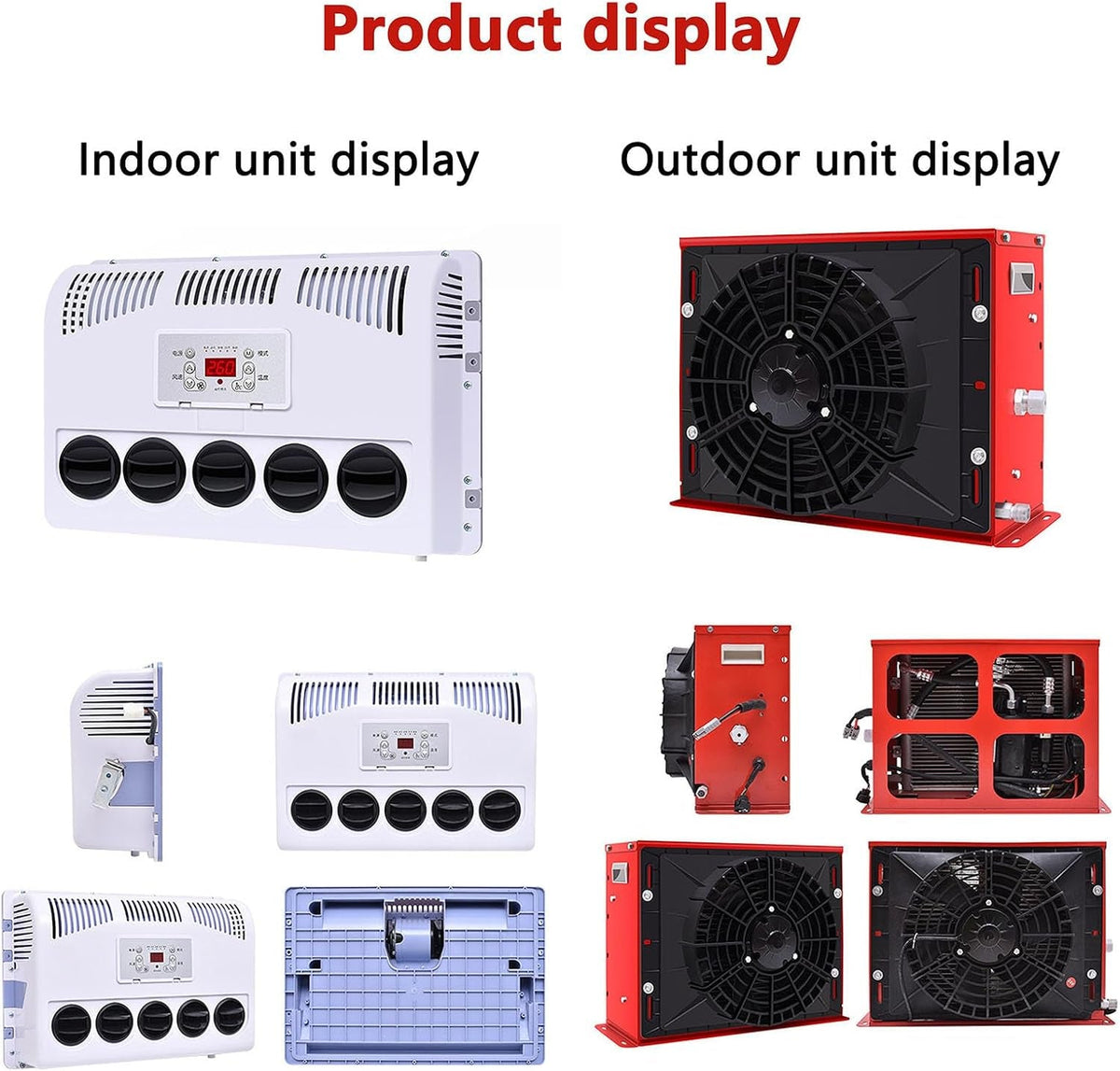 Truck Cab Air Conditioner 11000 Btu,Mini Split RV Truck Air Conditioner AC Unit Fits Semi Trucks Bus RV Caravan(Size:12V)