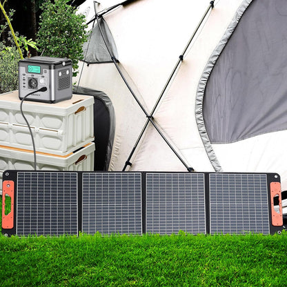 Portable Power Station S500, 518Wh Solar Generator with 100W Solar Panel, 500W (Peak 1000W) AC, 65W USB-C Fast Charging for Camping Outdoors Travel Fishing RV