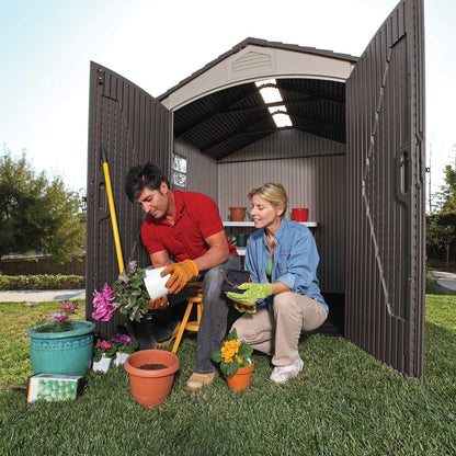 60190 7 X 7Ft Heavy Duty Plastic Shed, Beige
