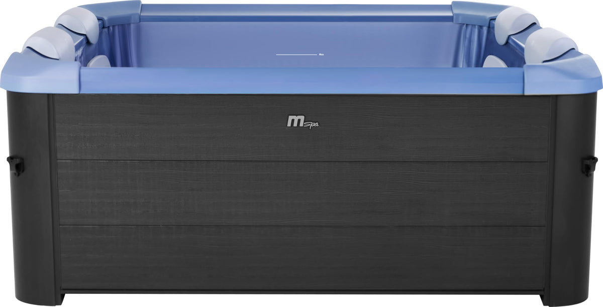 MSpa Oslo Sapphire 4-6 Person Portable Modular Hot Tub - Wi-Fi Controlled 13A Plug & Play (New 2026 Model) Exterior LED Colour Lighting 160x160x65cm 120 Massage Jets All Year Use - DIY Setup