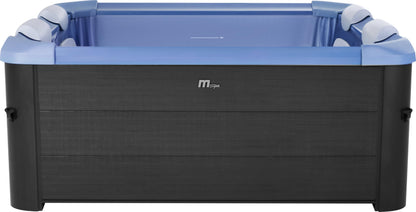 MSpa Oslo Sapphire 4-6 Person Portable Modular Hot Tub - Wi-Fi Controlled 13A Plug & Play (New 2026 Model) Exterior LED Colour Lighting 160x160x65cm 120 Massage Jets All Year Use - DIY Setup
