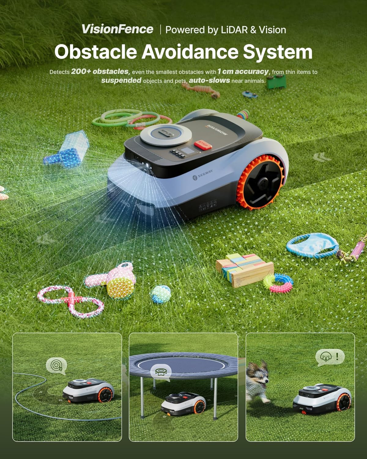 Segway  I210 Lidar Pro Robotic Lawn Mower with Garage M for 1000 M²