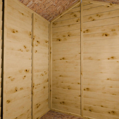 WALTONS | 6 X 4 Overlap Wood Storage Shed | Apex Roof | 7Mm Overlap Cladding | Wooden Garden Storage Shed | Single Door | Windows |10 Year anti Rot | 6Ft 4Ft