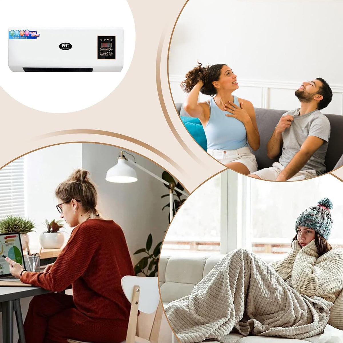 Ductless Air Conditioner, Split Function with Remote Control | Muffler for Motorhome and Small Room