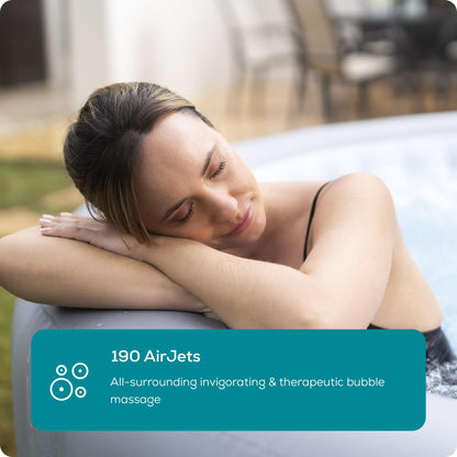 Lay-Z-Spa Grenada Round Hot Tub, 6-8 Person, Wifi App Control