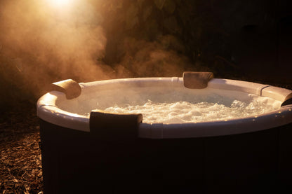 MSpa Denver Carbon Grey 6 Person Portable Modular Hot Tub, WiFi Controlled 13A Plug & Play 2026 Model, LED Colour Lighting, UVC+, Thermal Interlayer, Heats to 40°C, 120 Air Jets All Year Use-DIY Setup