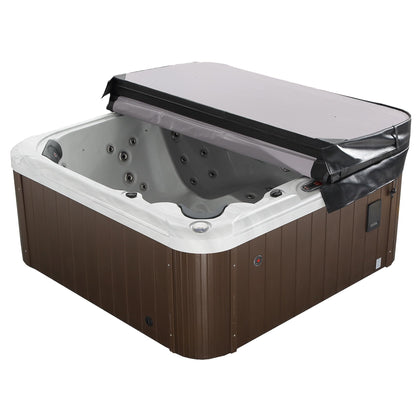CANADIAN SPA CO. London AI Hot Tub | 6-Person 44-Jet | 213 x 213 cm Square, with Cover, LED Lighting, Heating and 44 Hydrotherapy massage Jets, Year-Round Use