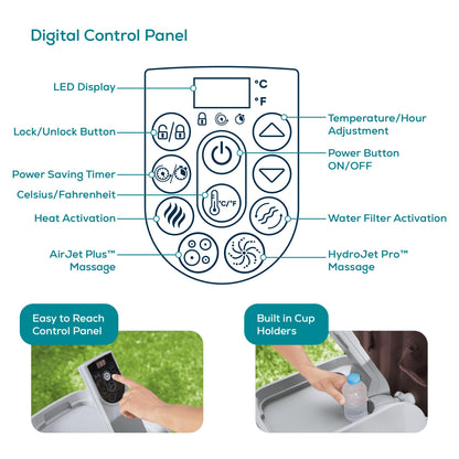 Lay-Z-Spa Maldives Square Hot Tub, 5-7 Person, Wifi App Control